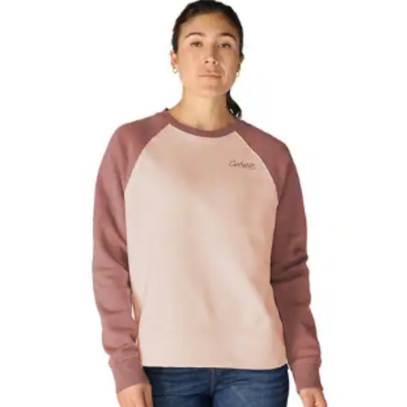 Carhartt Sawyer Crewneck Sweatshirt- Light Coral - Picture 2 of 10
